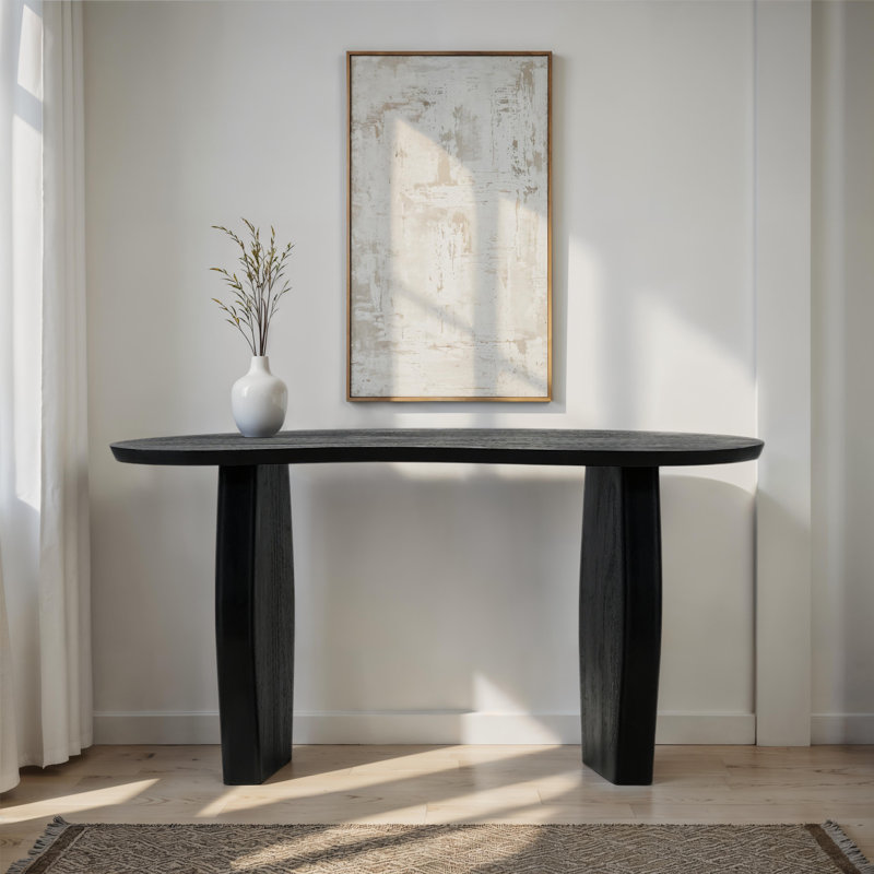 Console en bois de manguier de 58 po de largeur Jenny, noir
