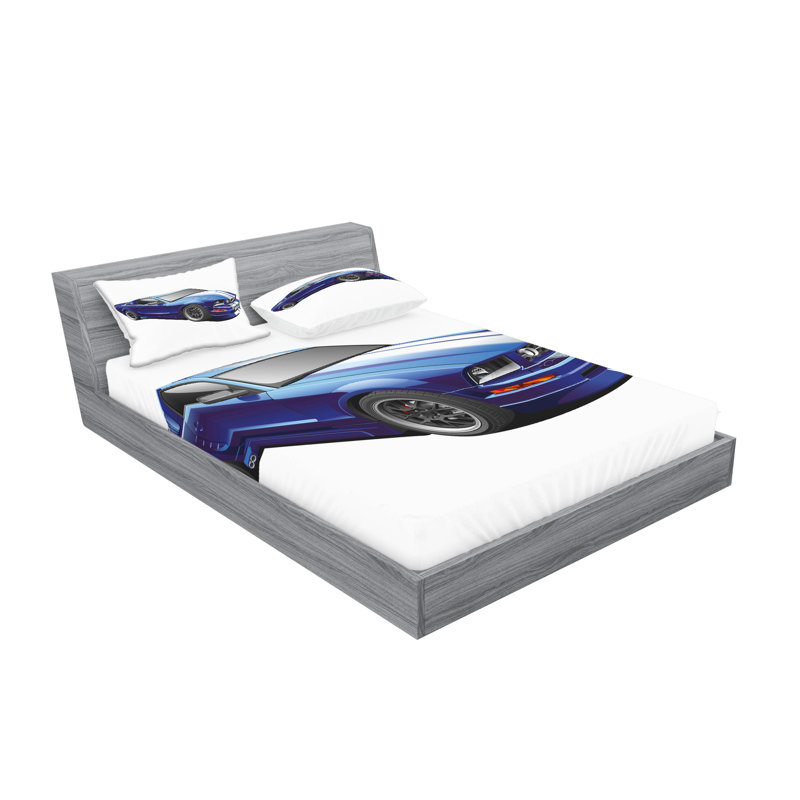 Drap-housse et coussin décoratif Ambesonne, Ensemble de draps pour très grand lit + 5 pièces