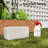 2 Pack 20 Inch Railing Planter Box, Hanging Flower Pots, White-1759175913