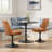 Lippa Vegan Leather Swivel Dining Chair-105239649-105239651