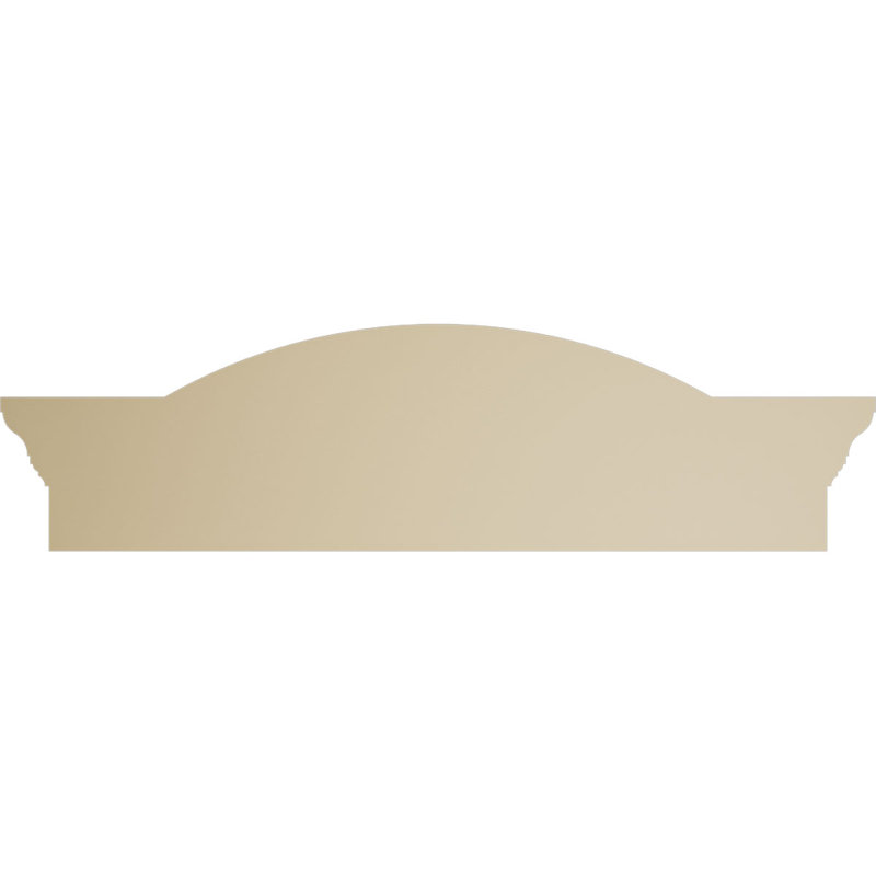 Arche de segment avec fronton en uréthane lisse Signature Flankers, brun clair apprêté, 24 po x 7 po x 2,5 po