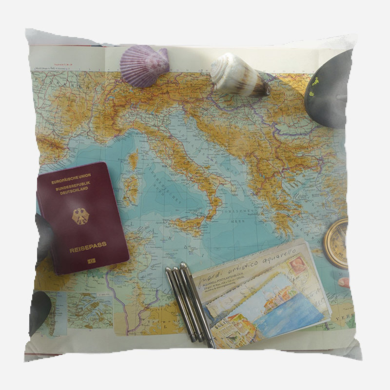 Coussin de voyage Borel, Microsuède, Intérieur