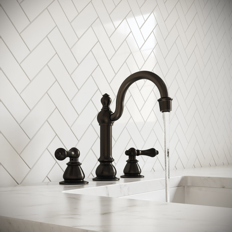 2-handle Bathroom Faucet with Drain Assembly, Lever, Oil-Rubbed Bronze