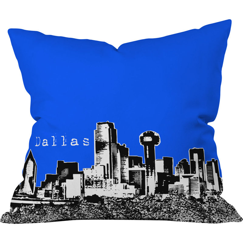 Coussin Bird Ave Dallas, 20 po x 20 po, Royal