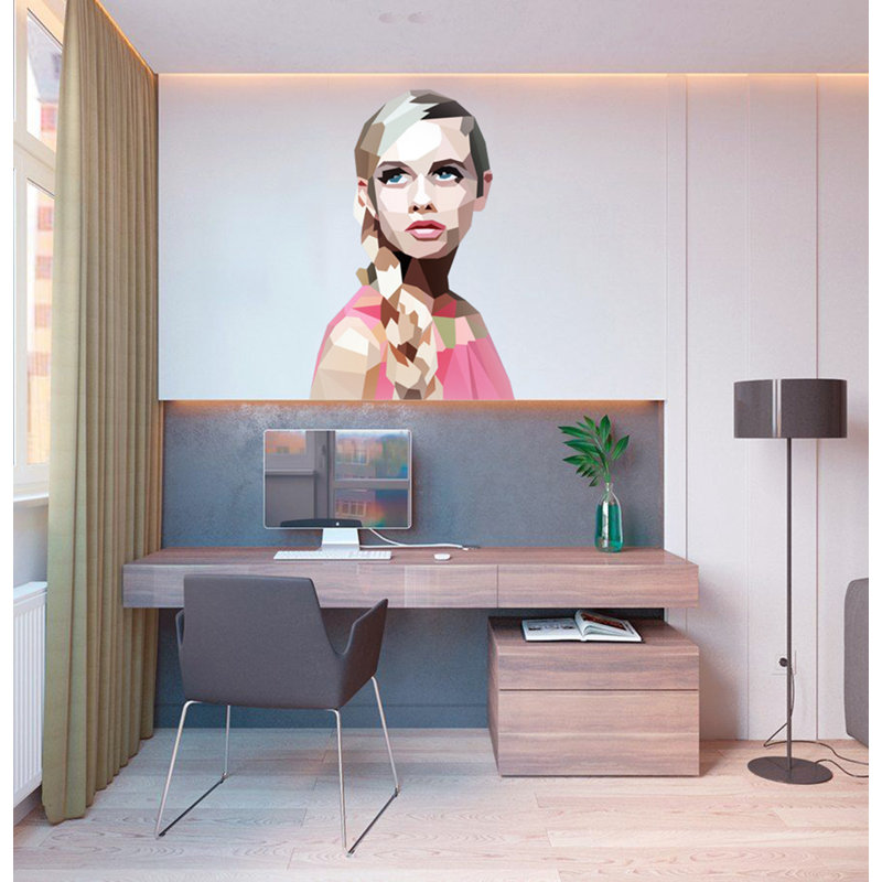 Adhésif décoratif Polygonal, H 52 po x l 33 po
