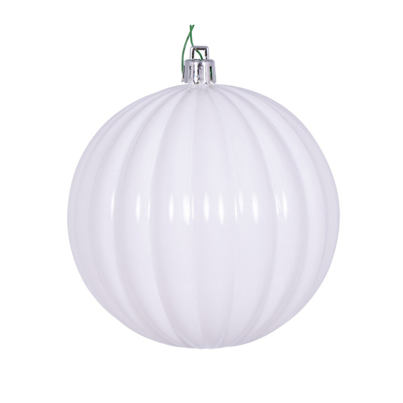 Ornement boule de Noël (ensemble de 6), Blanc