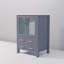Meuble-lavabo gris foncé 24 po X P 18,25 po D, avec plateau en céramique blanche-117970989-117970992
