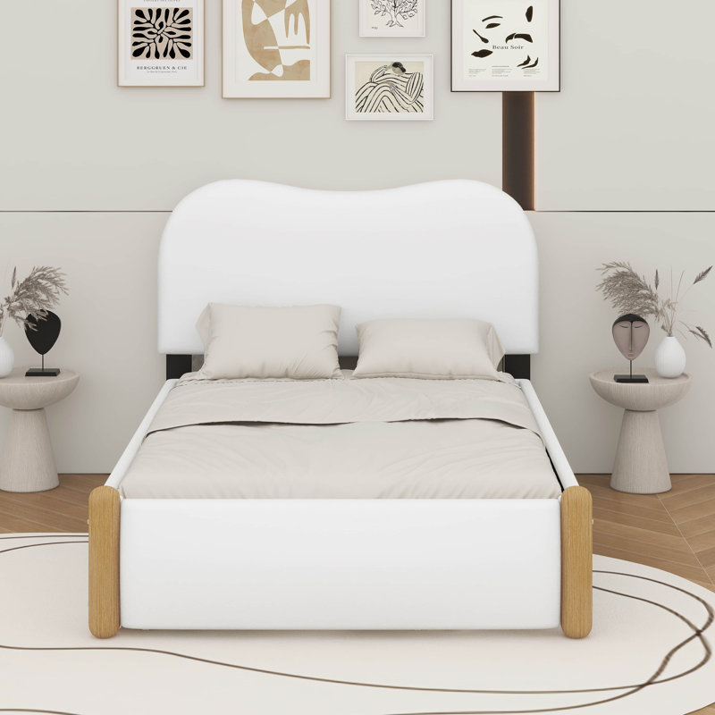Lit plateforme double avec lit gigogne