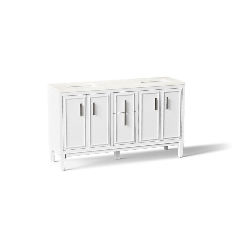 Southerk 60-In Bathroom Vanity Set, White