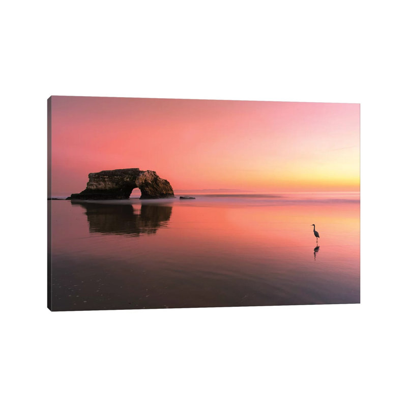 Sunset At The Natural Bridge-2 by Rob Li - Print on Canvas, 66.04cm H x 101.6cm W x 1.91cm D, Wrapped Canvas