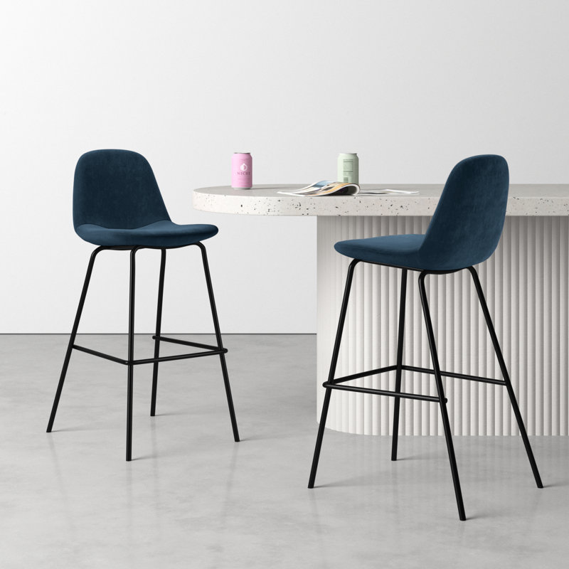 Kody Upholstered Bar & Counter Stool, Bella Gold Performance Velvet, Bar Stool (30.5" Seat Height)