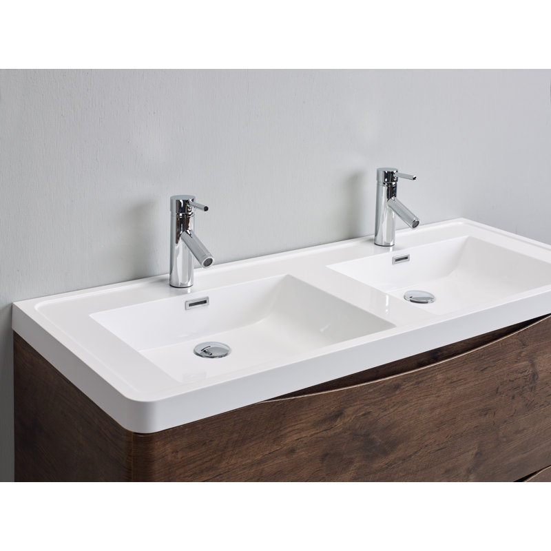 Firkins 48" Double Bathroom Vanity Set, Rosewood