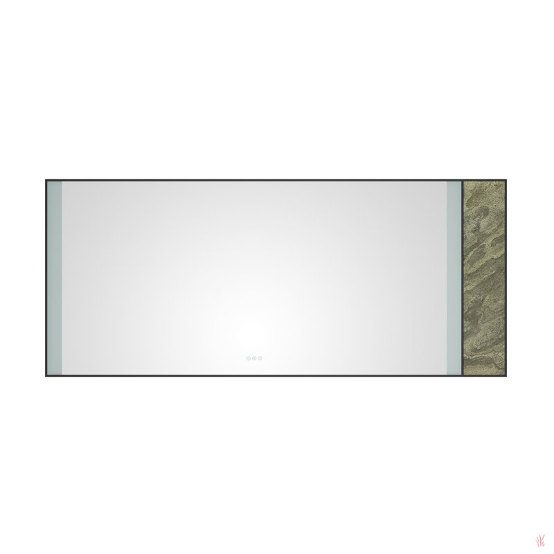 Miroir de salle de bain 84 x 36 pouces à DEL avec rétro-éclairage, fixation murale anti-buée et grand miroir de meuble-lavabo réglable