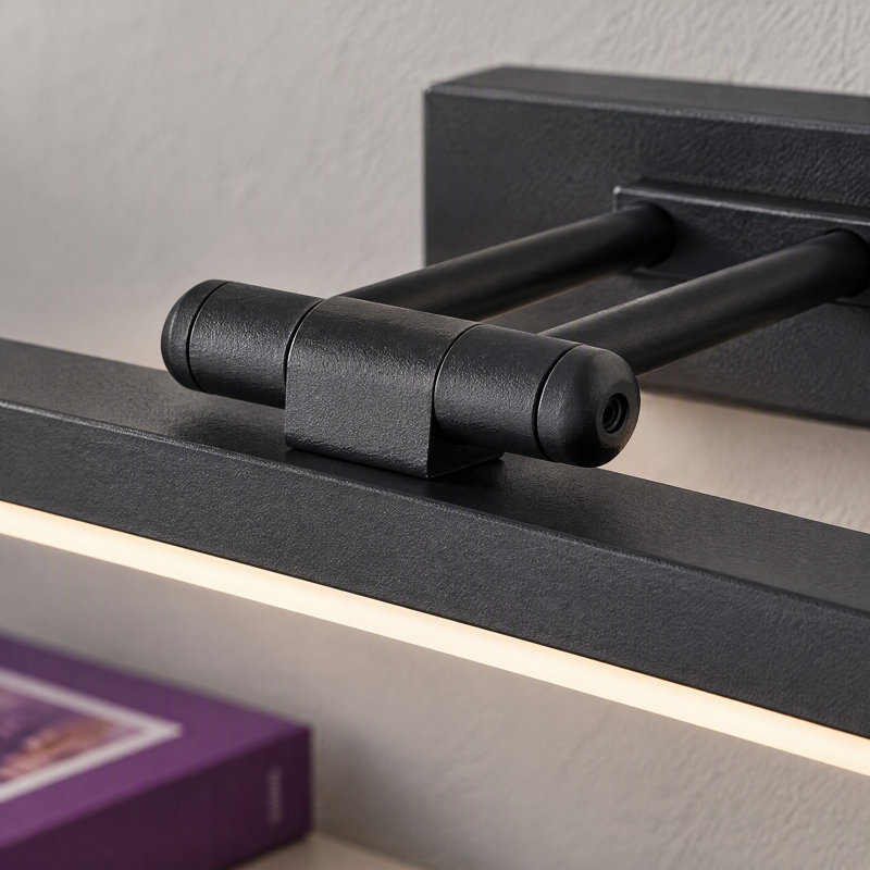 Lampe pour tableau DEL moderne rechargeable, lampe pour tableau magnétique sans fil avec télécommande et minuterie, Noir
