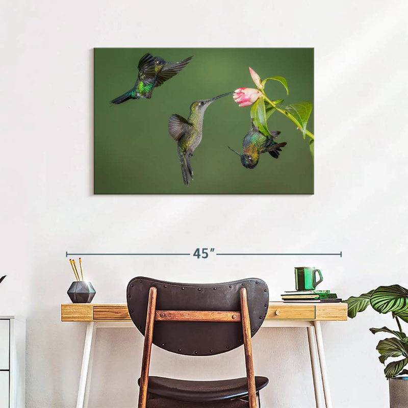 Brampt Three Hummingbirds, 24" H x 36" W