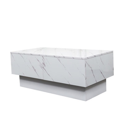 Coffee Table With Sliding Tabletop, Center Table With Hidden Storage Compartment, Extendable Table  For Living Room