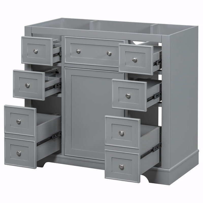 Base de meuble-lavabo simple Shadarria, Gris
