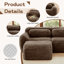 2 en forme de L chocolat, tissu doux, éponge 32d haute densité, sans assemblage, conception ergonomique, base antidérapante, coussins décoratifs, mousse de résilience, antidérapant, couleur