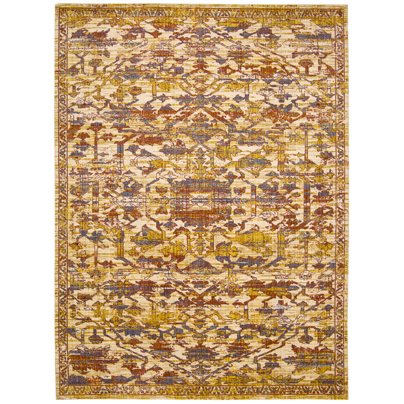 Moroccan Oriental Indoor Rug, Rectangle 7'3" x 9'9"