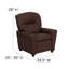 Contemporary Kids Recliner with Cup Holder-1550057905