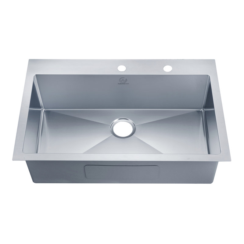 33'' L Drop-In Single Bowl Stainless Steel Kitchen Sink