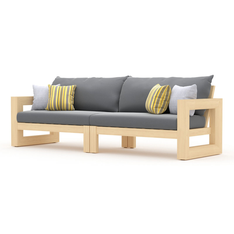 Benson 96In Sunbrella Outdoor Sofa - Charcoal Gray