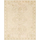 Destiny Hand Knotted Wool Vintage Look Area Rug in Beige