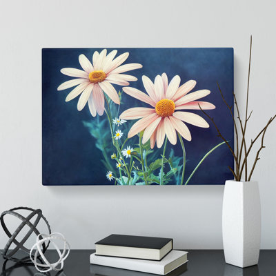 Beaming Daisy Flowers - Wrapped Canvas