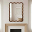 Miroir rectangulaire en bois massif ondulé, noir-738321910-738321916