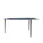 Table basse ovale en aluminium avec plateau en verre et gravures détaillées-224559900