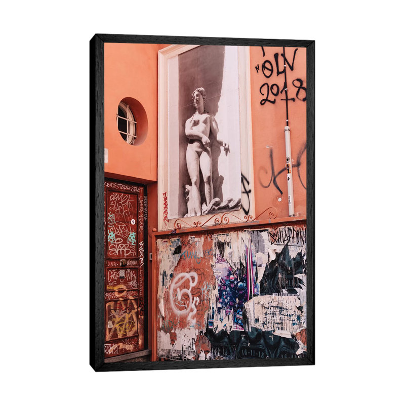 Italian Street XI by Bethany Young - Print on Canvas, 152.4cm H x 101.6cm W x 3.81cm D, Black Framed