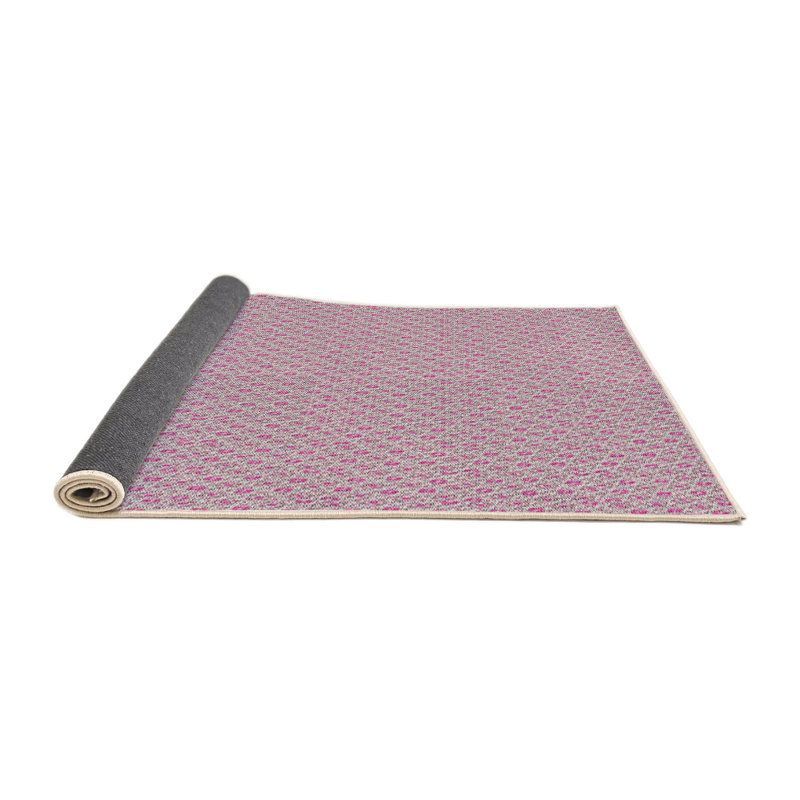 Tapis rose tissé à la machine, Rond 5 pi