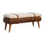 Banc en bois massif avec garniture cloutée-1441416904