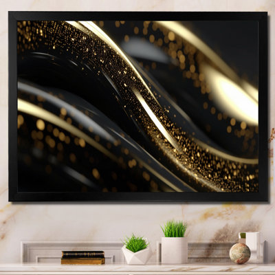 " Gold Black Surreal Tides IV "