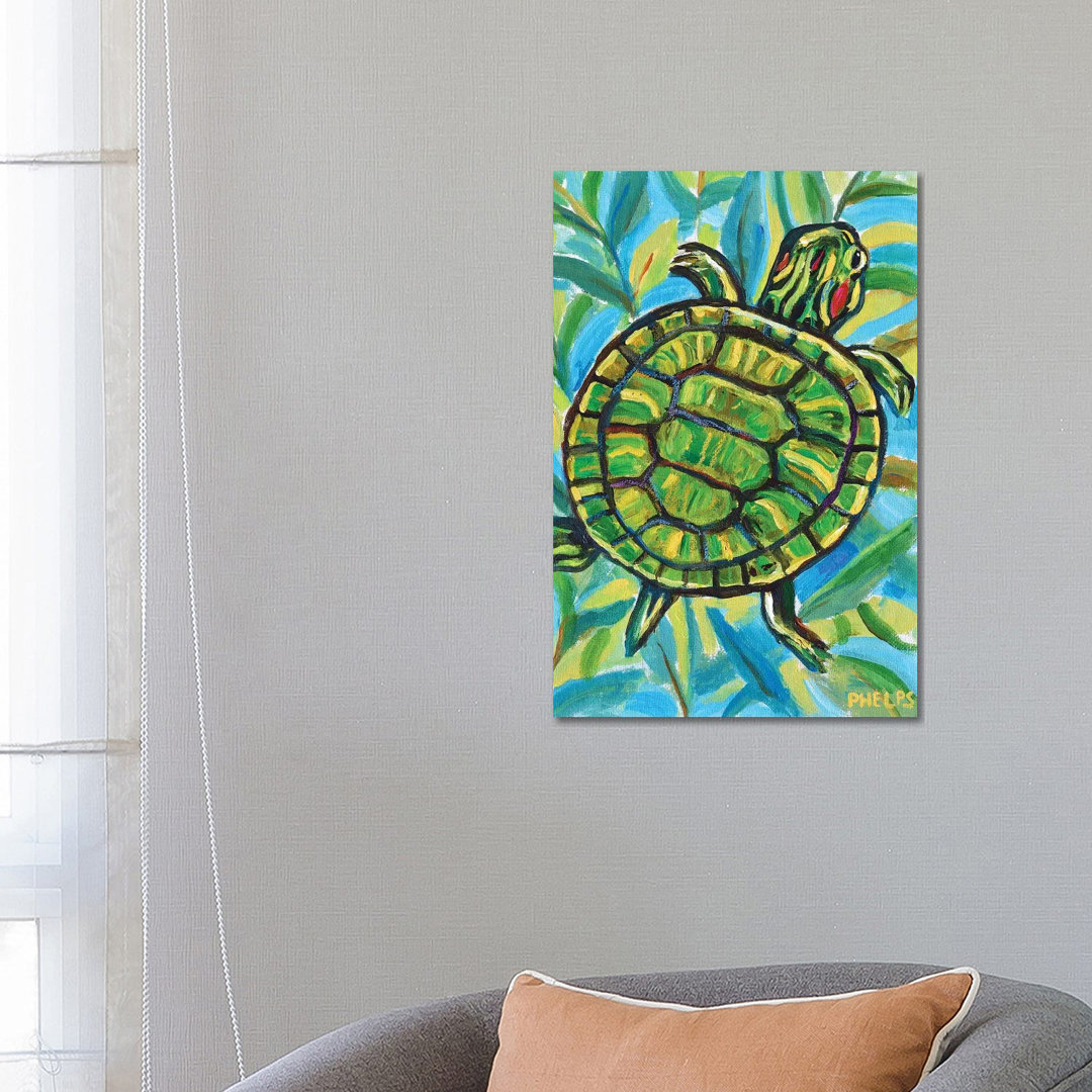 Slider Turtle von Robert Phelps - Gallery-Wrapped Canvas Giclée on Canvas