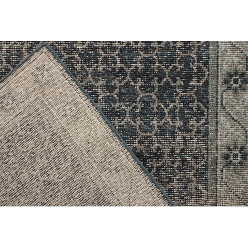 Distressed Homage Hand Knotted Wool Geometric Area Rug, Runner 2'6" x 8'