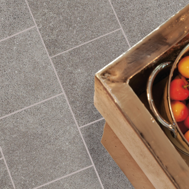 Central Station 6'' W x 6'' L Porcelain Stone Look Singular Tile, Gray