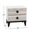 Table de chevet pour chambre à coucher de couleur crème avec 2 tiroirs et matériau d'optimisation de l'espace