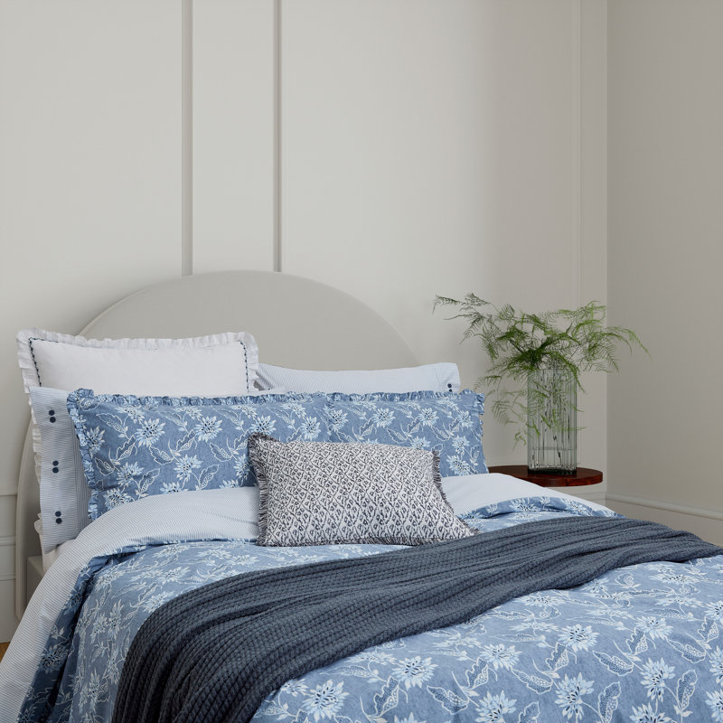 Miya Cotton Duvet Cover Set, Single Duvet Cover + 1 Pillowcase