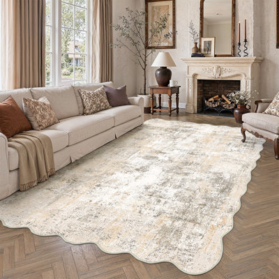 Tapis moderne lavable abstrait
