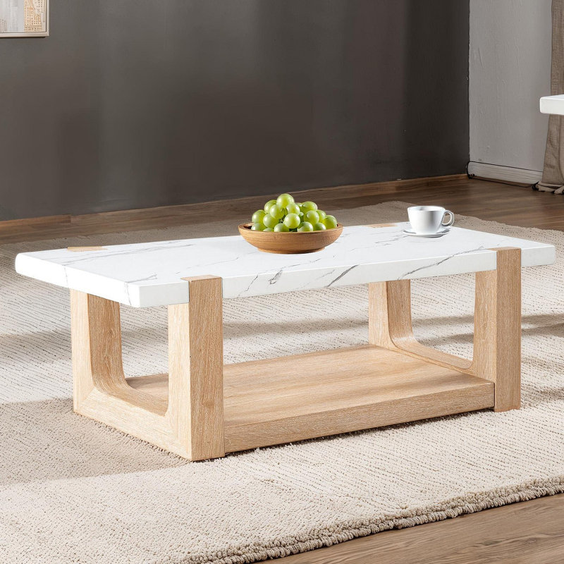 Ensemble de table moderne 3 pièces de style contemporain 1 table basse 1 table de bout 1 table de canapé 1 table en faux marbre
