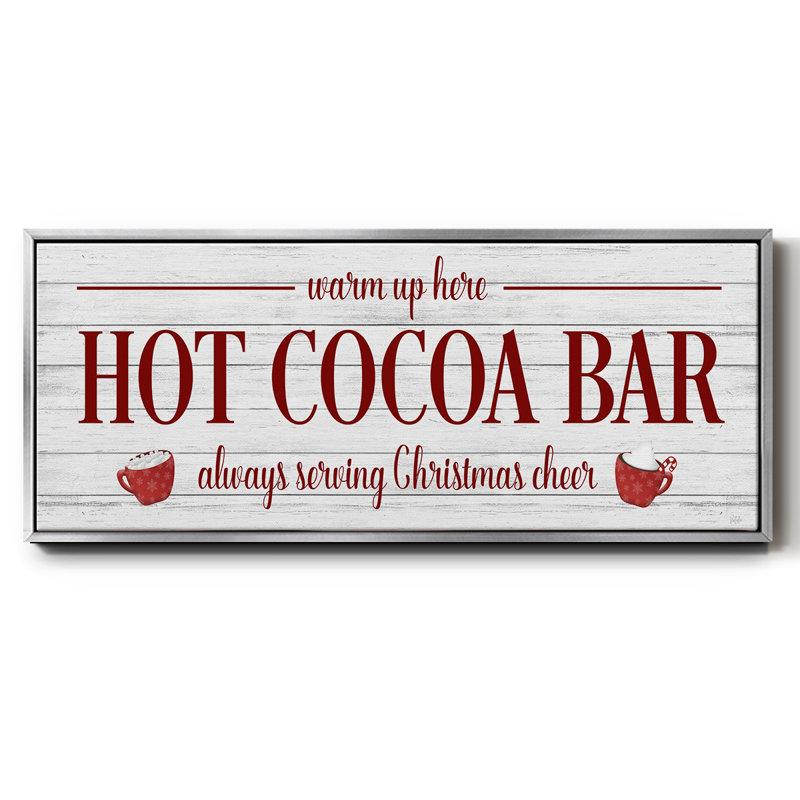 Hot Cocoa Bar - toile encadrée, H 20 po x l 50 po