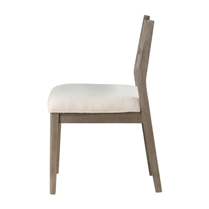 Chaise de salle à manger en bois gris côtier (ensemble de 2)