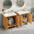 60" Double Bathroom Vanity With Resin Top-787655443