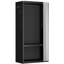 Armoire en métal autoportante avec rideau transparent, tringle et tablette de rangement