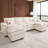 Upholstered U-Shaped Sectional Sofa With Double Chaise-1991535107