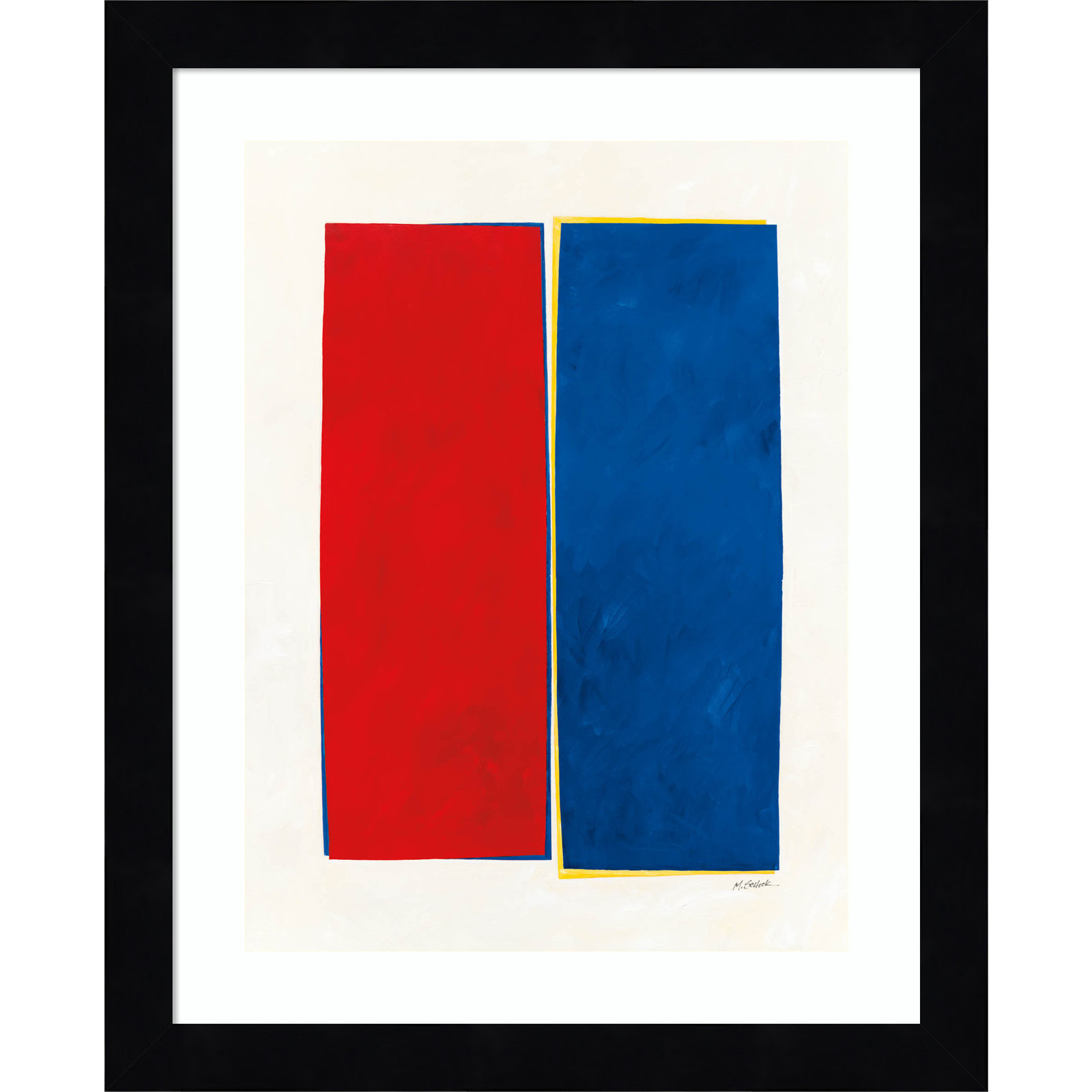 Lealia "Monolithic II" Print, 13" H x 11" W, Black Framed
