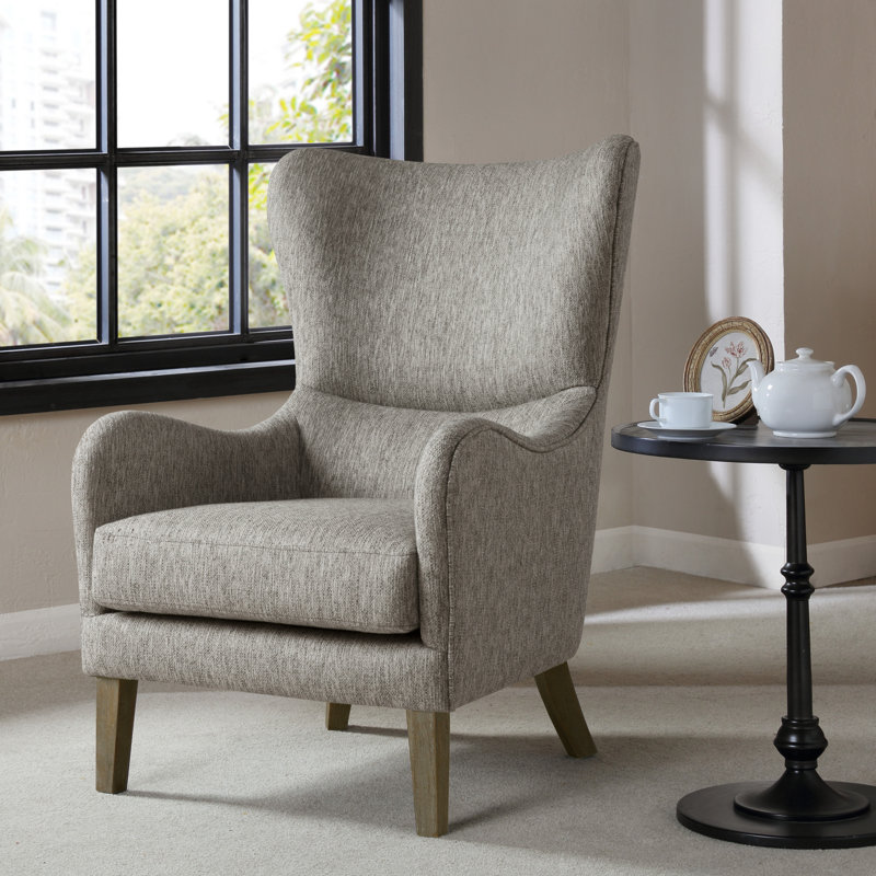 Fauteuil à oreilles de l 27,5 po Arshveer, Gris