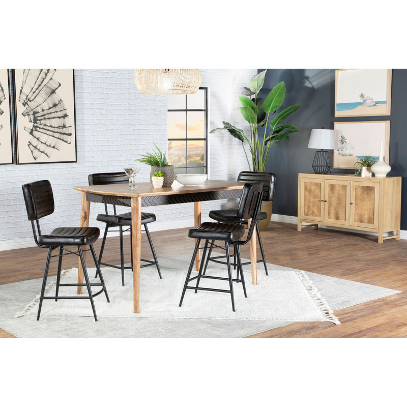 Premium Craftsmanship - Tehilah 5-Piece Counter Dining Set Sheesham And Espresso