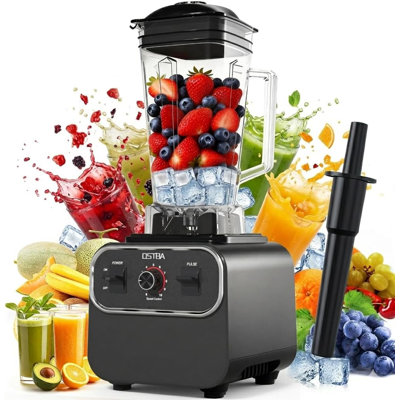 Blender ultra-résistant de 1600 W, 10 vitesses et fonction Pulse, pichet de 2 litres sans BPA, lames 3D à 6 pales en acier inoxydable pour smoothies, boissons glacées et laits frappés